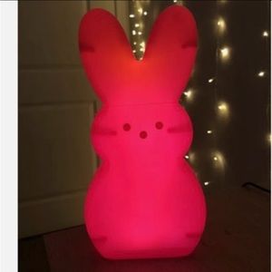 Peeps Pink Bunny Mold Light-Up 10 Inches Tall NWT